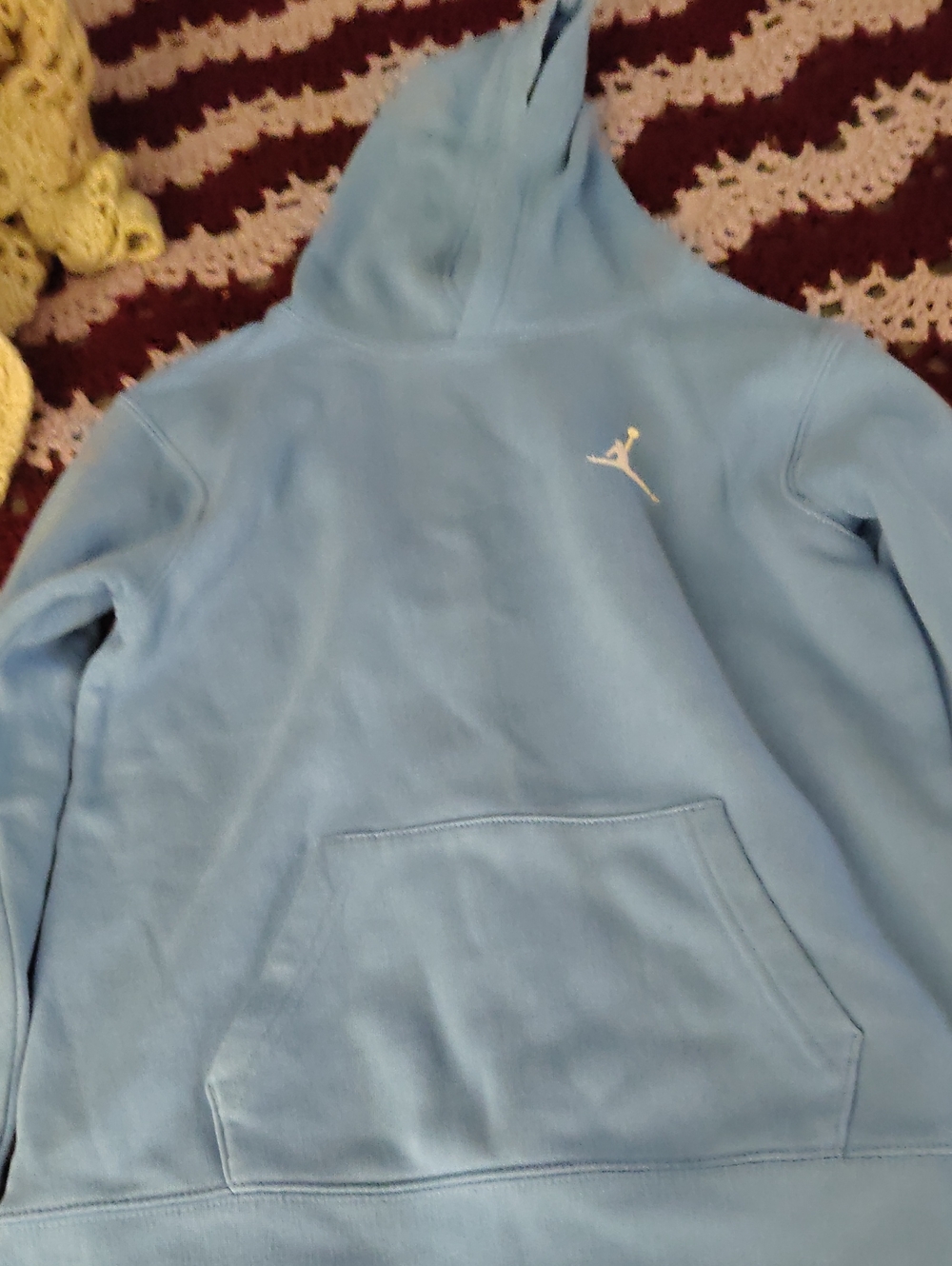 Jordan Baby Blue Hoodie with White Jumpman